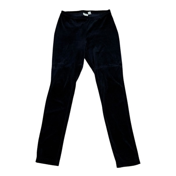 Zenergy by Chico's Pants - Zenergy by Chicos Black Velvet Leggings Slim Leg Pull On‎ Pants Womens Size 0 S